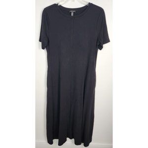 Eileen Fisher Women's Sz. S Black Short Sleeve Midi/Maxi Dress